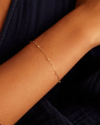 14K Gold Newport Birthstone Bracelet - Citrine - November worn on wrist