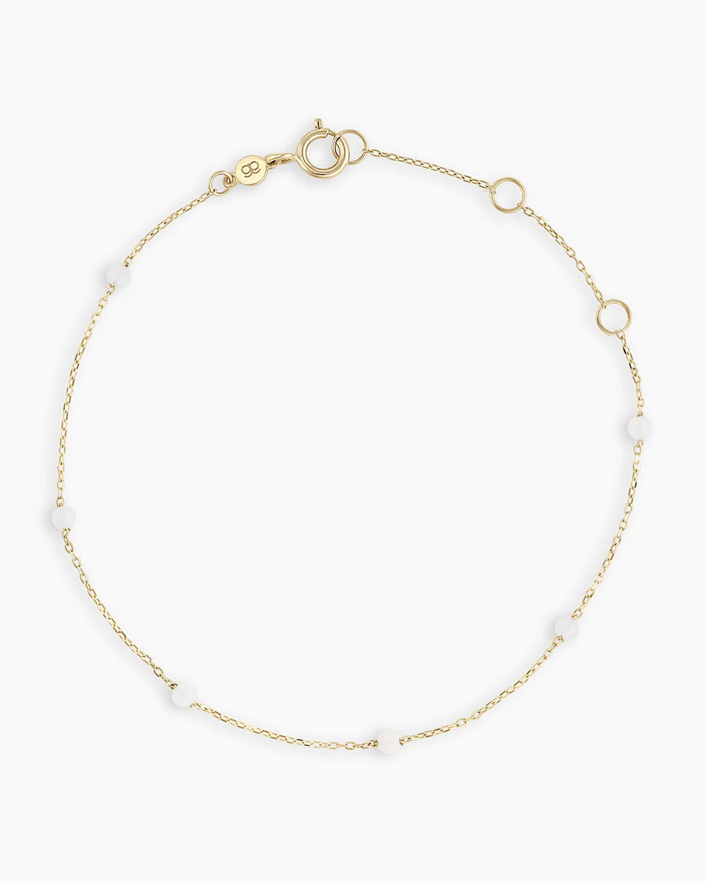 14K Gold Newport Birthstone Bracelet - Opal - October