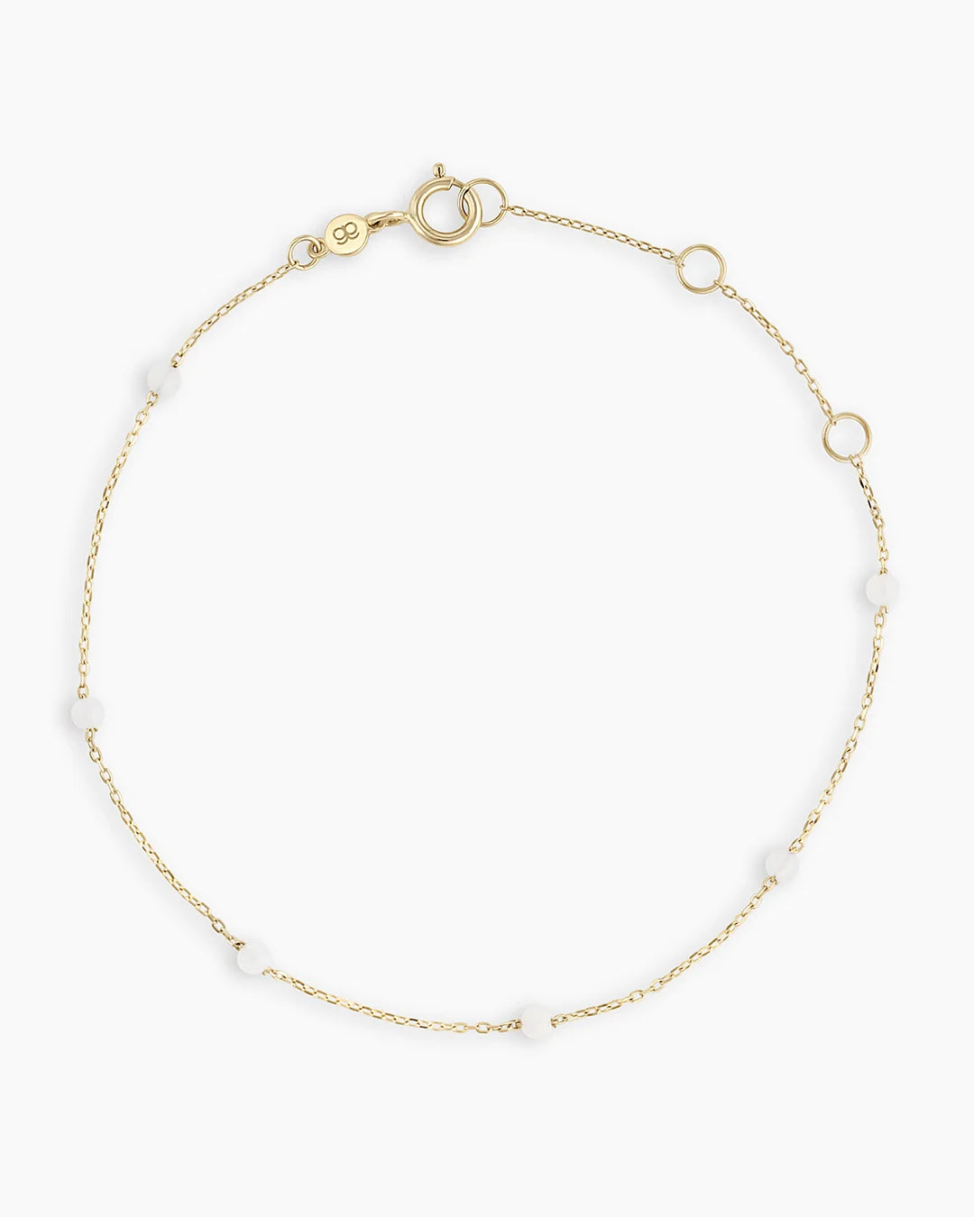 14K Gold Newport Birthstone Bracelet - Opal - October