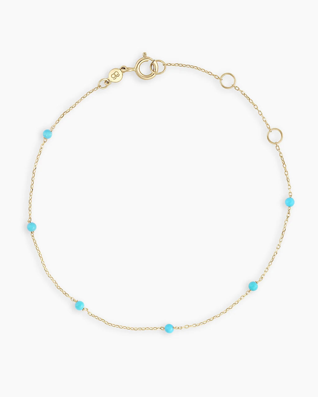 14K Gold Newport Birthstone Bracelet - Turquoise - December