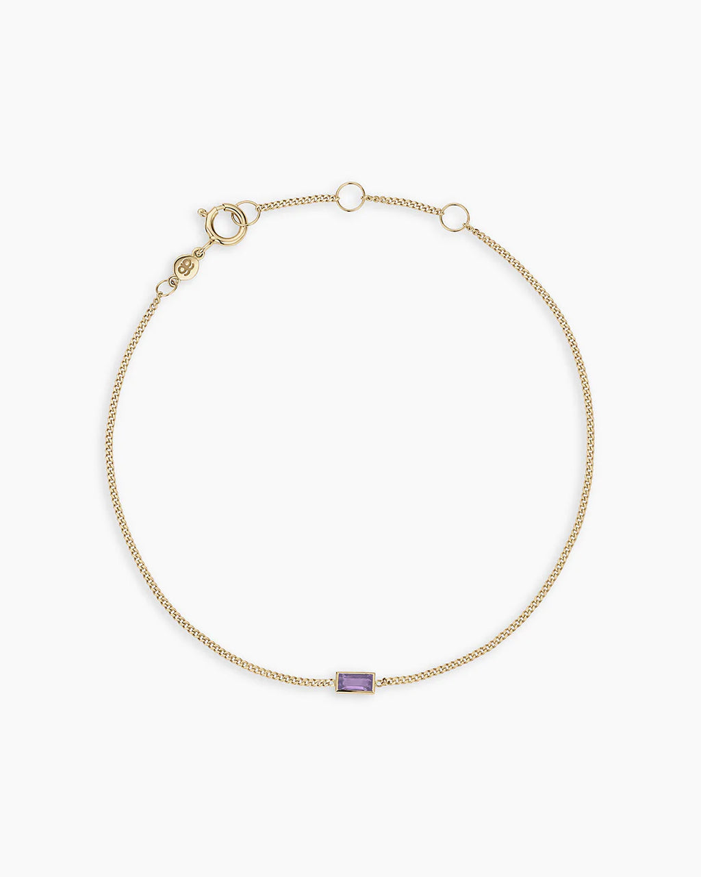14K Gold Wilder Birthstone Bracelet - Amethyst - February