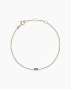 14K Gold Wilder Birthstone Bracelet - Amethyst - February