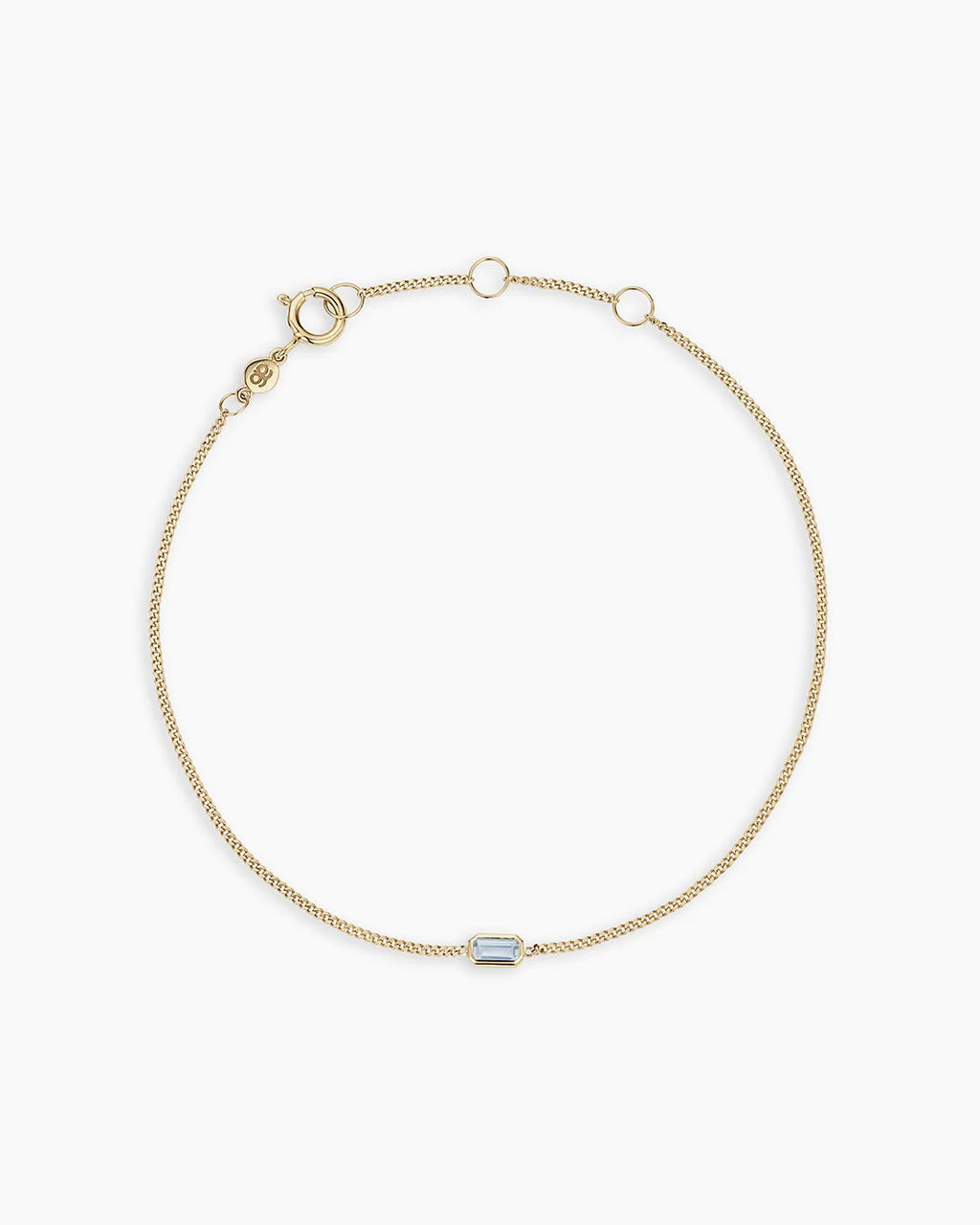 14K Gold Wilder Birthstone Bracelet - Aquamarine - March