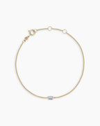 14K Gold Wilder Birthstone Bracelet - Aquamarine - March