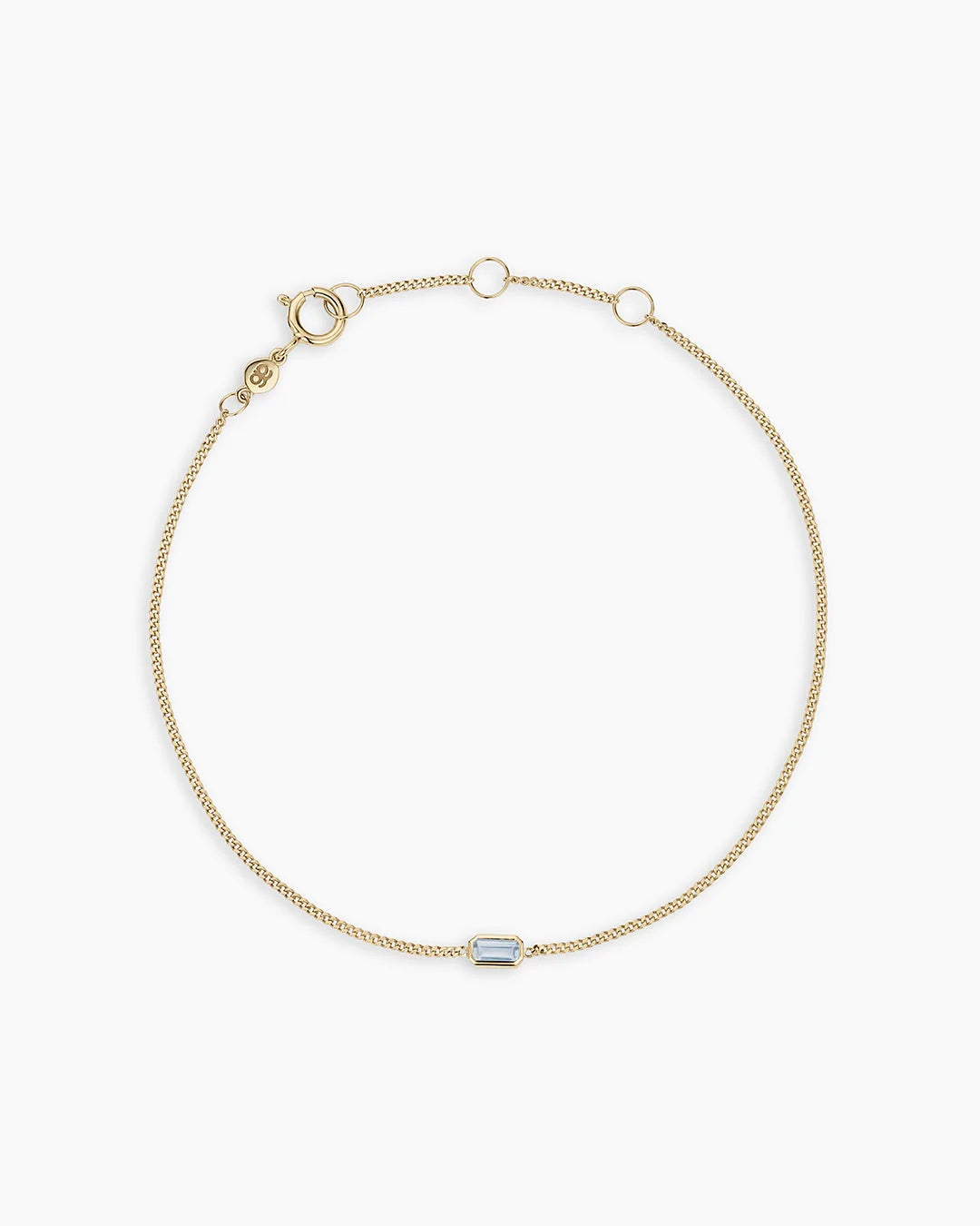 14K Gold Wilder Birthstone Bracelet - Aquamarine - March