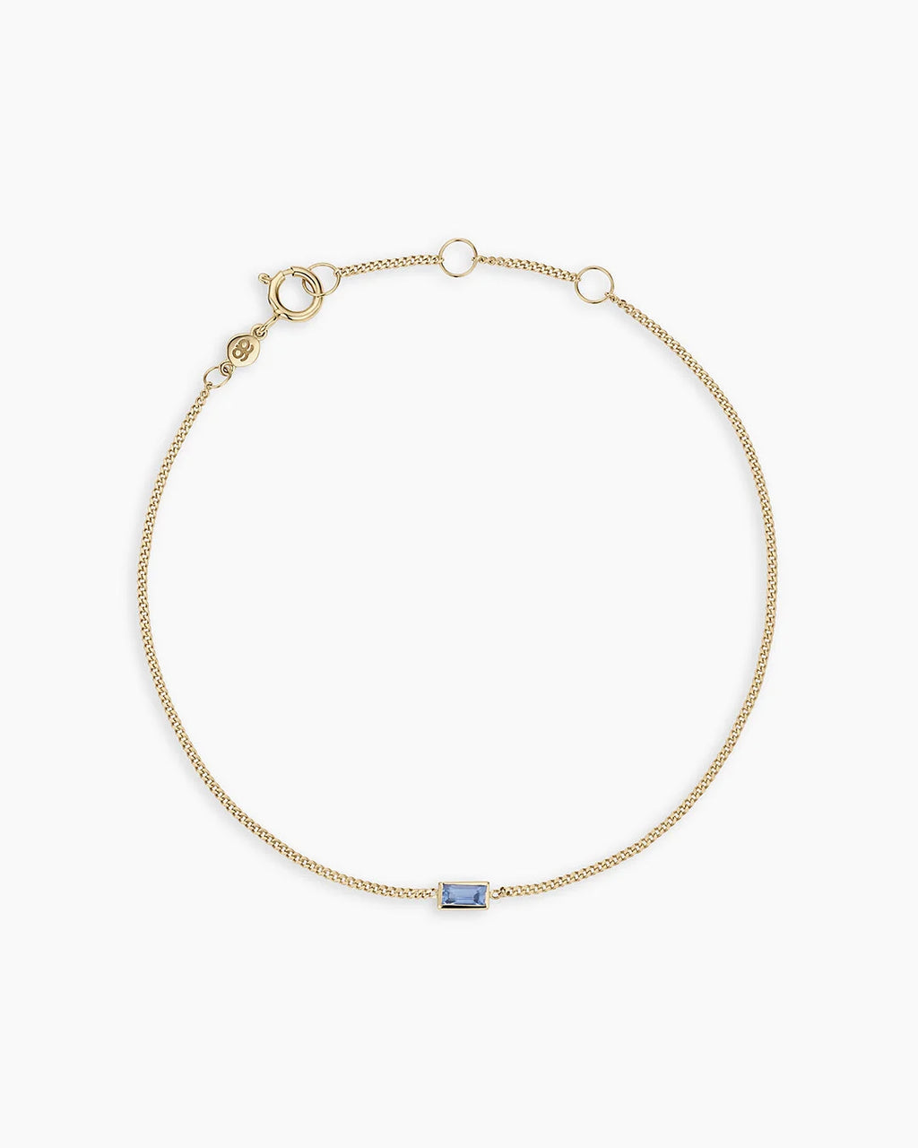 14K Gold Wilder Birthstone Bracelet - Blue Sapphire - September