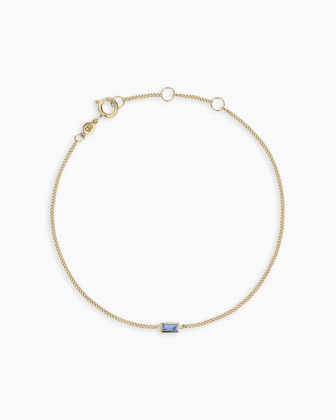 14K Gold Wilder Birthstone Bracelet - Blue Sapphire - September