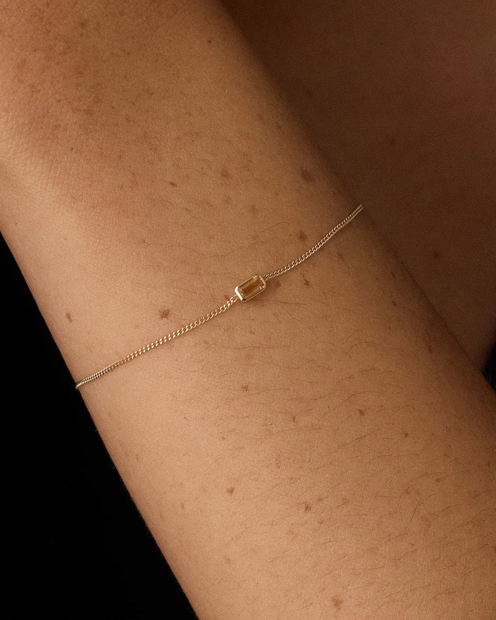 14K Gold Wilder Birthstone Bracelet - Citrine - November worn on wrist