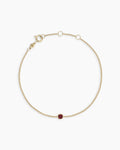 14K Gold Wilder Birthstone Bracelet - Garnet - January