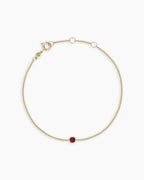 14K Gold Wilder Birthstone Bracelet - Garnet - January