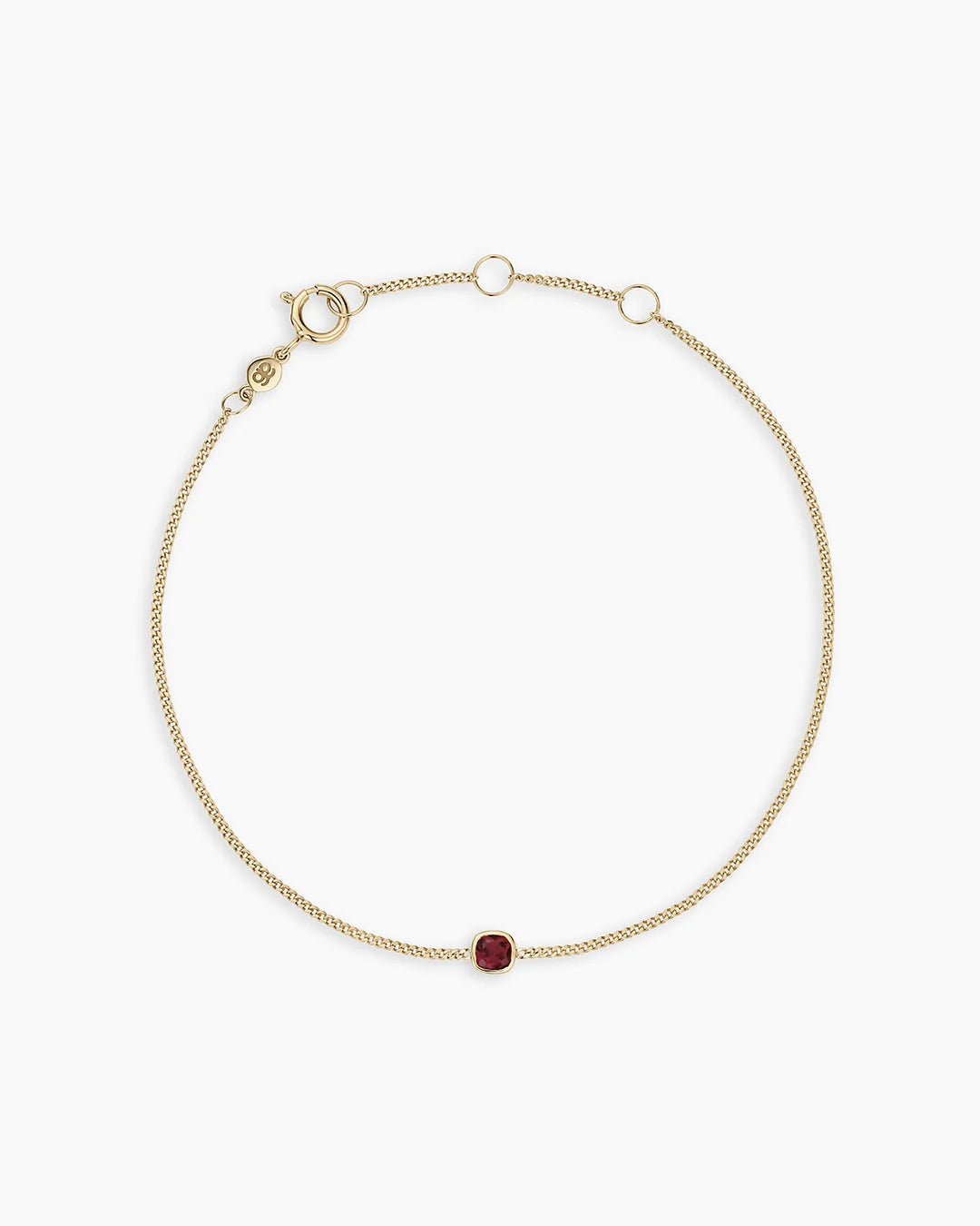 14K Gold Wilder Birthstone Bracelet - Garnet - January