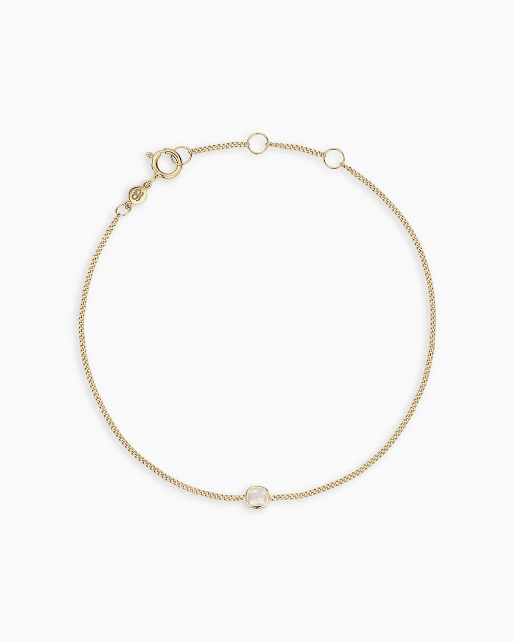 14K Gold Wilder Birthstone Bracelet - Moonstone - June