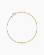 14K Gold Wilder Birthstone Bracelet - Moonstone - June