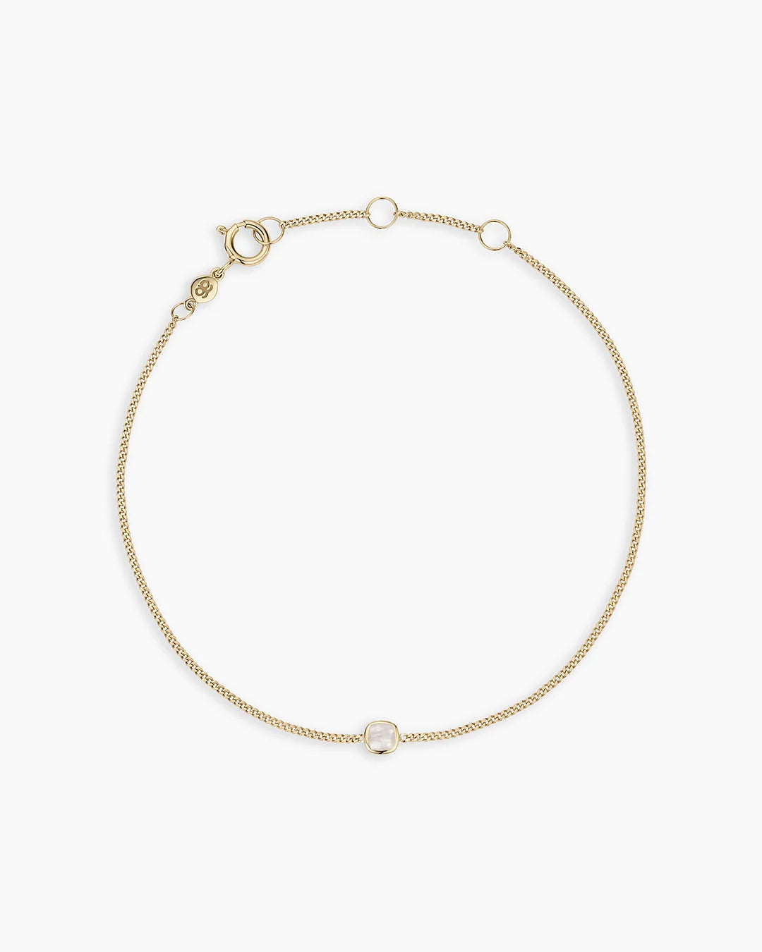 14K Gold Wilder Birthstone Bracelet - Moonstone - June