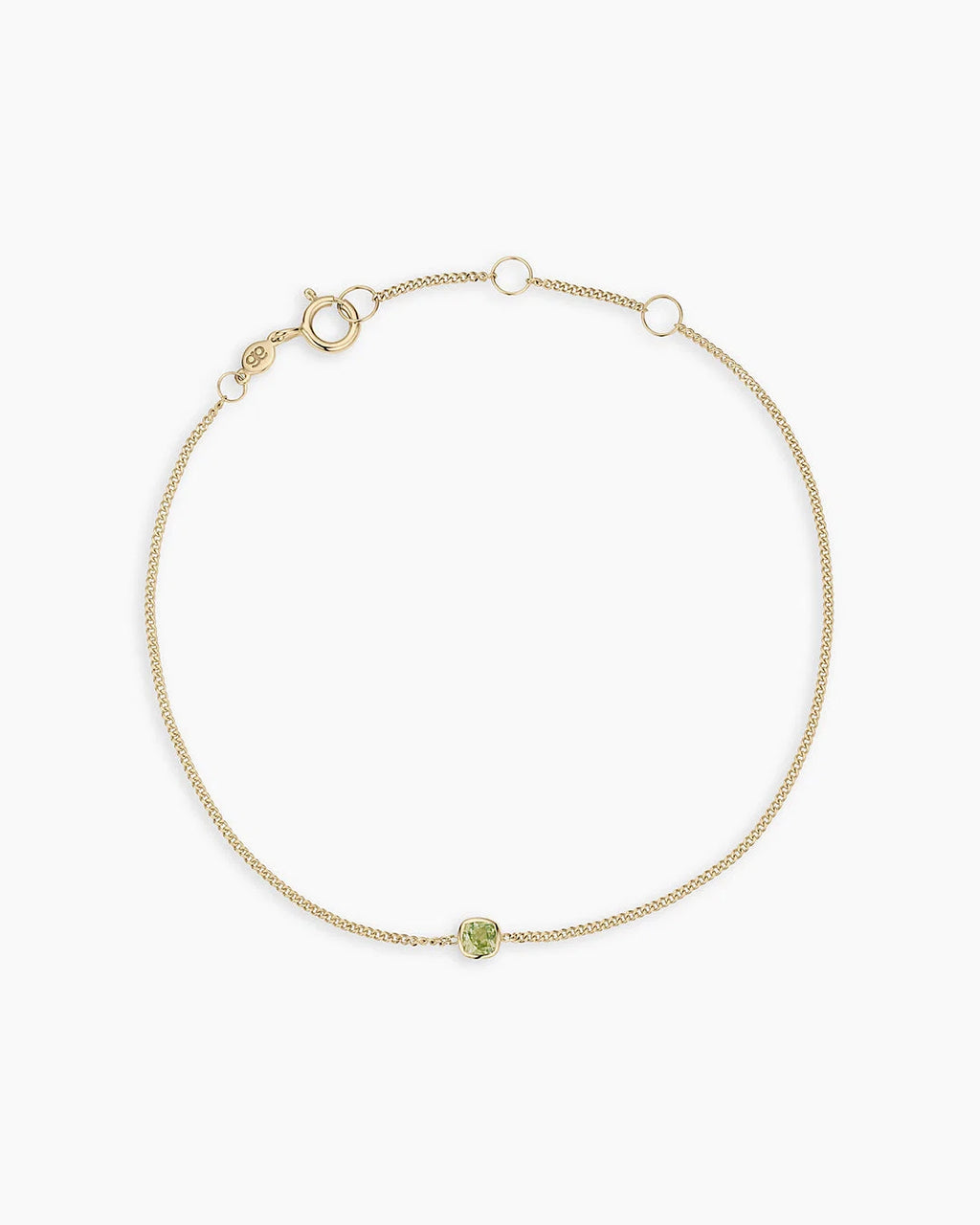 14K Gold Wilder Birthstone Bracelet - Peridot - August