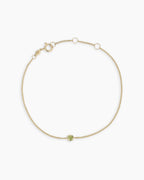 14K Gold Wilder Birthstone Bracelet - Peridot - August