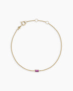 14K Gold Wilder Birthstone Bracelet - Ruby - July