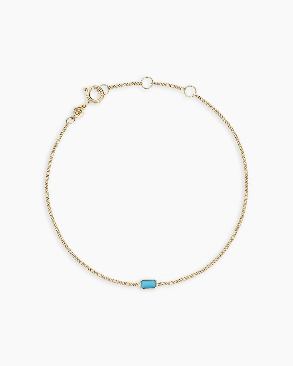 14K Gold Wilder Birthstone Bracelet - Turquoise - December