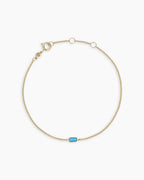 14K Gold Wilder Birthstone Bracelet - Turquoise - December