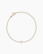 14K Gold Wilder Birthstone Bracelet - White Topaz - April