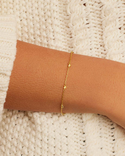 Amour Bracelet - 18K Gold Plated worn on wrist 1