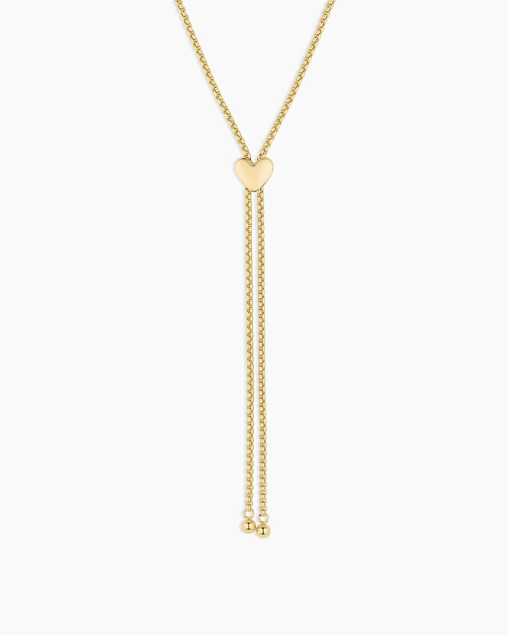 Bella Heart Bolo Necklace in Gold