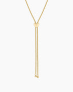 Bella Heart Bolo Necklace in Gold
