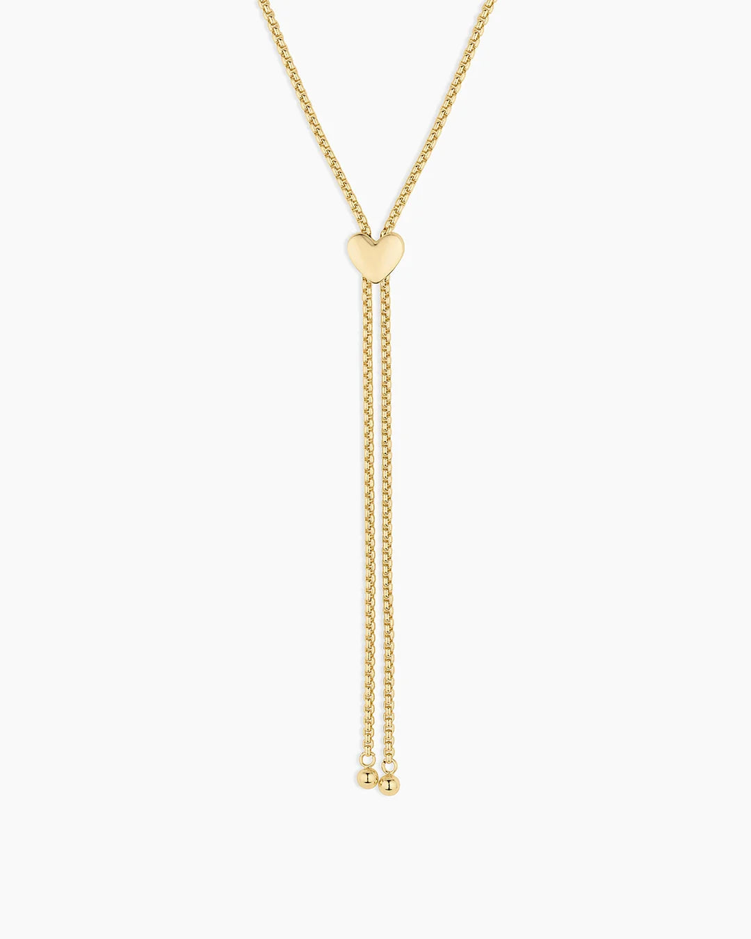 Bella Heart Bolo Necklace in Gold