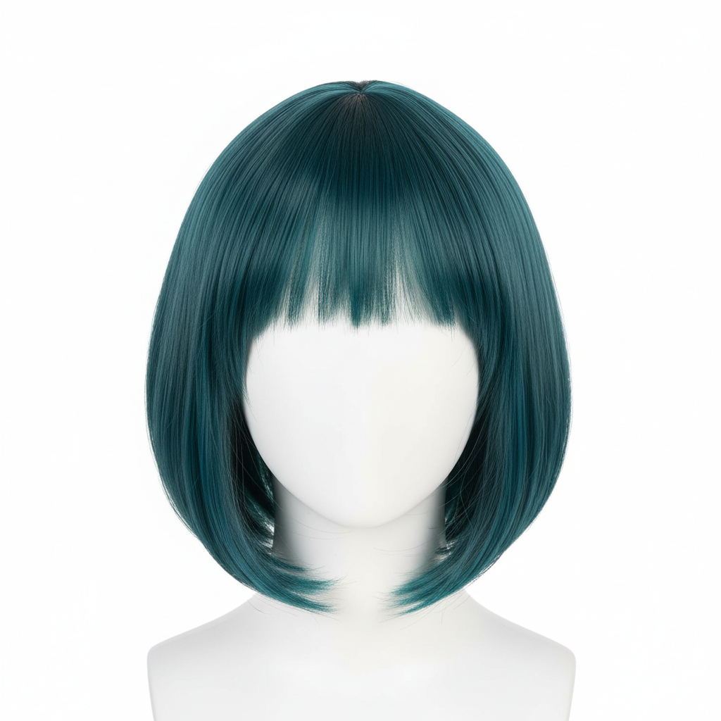 Teal Short Bob Cosplay Wig main