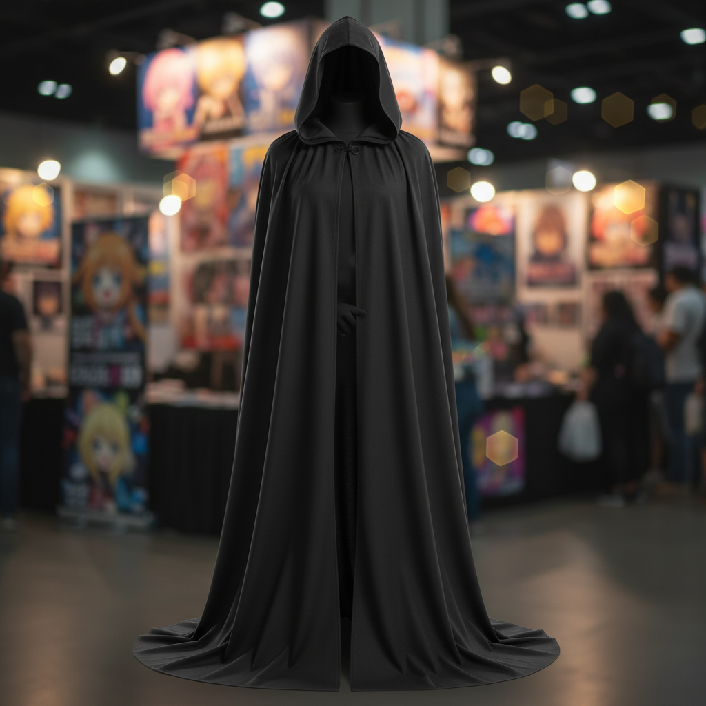 Hooded Cosplay Cape Cloak model1