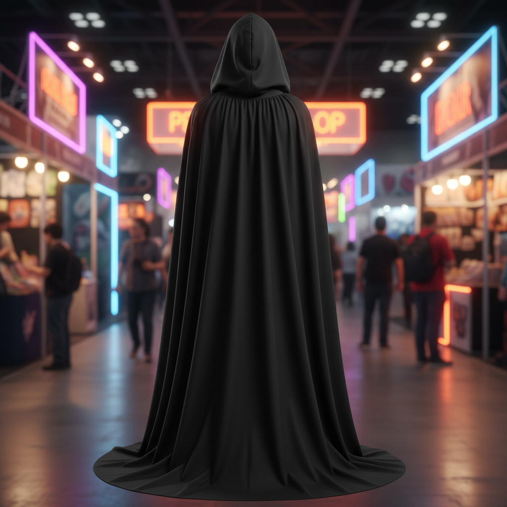 Hooded Cosplay Cape Cloak model2