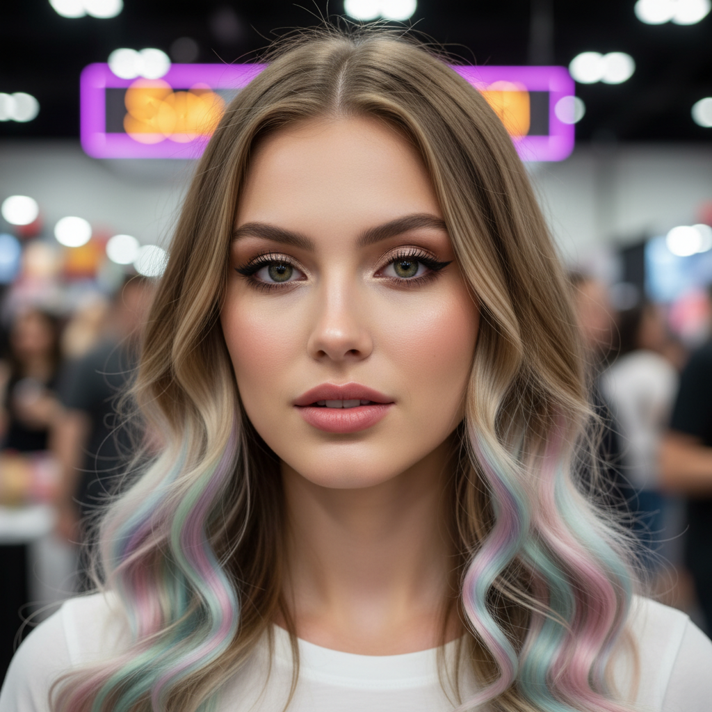 Clip-In Color Hair Extensions model1