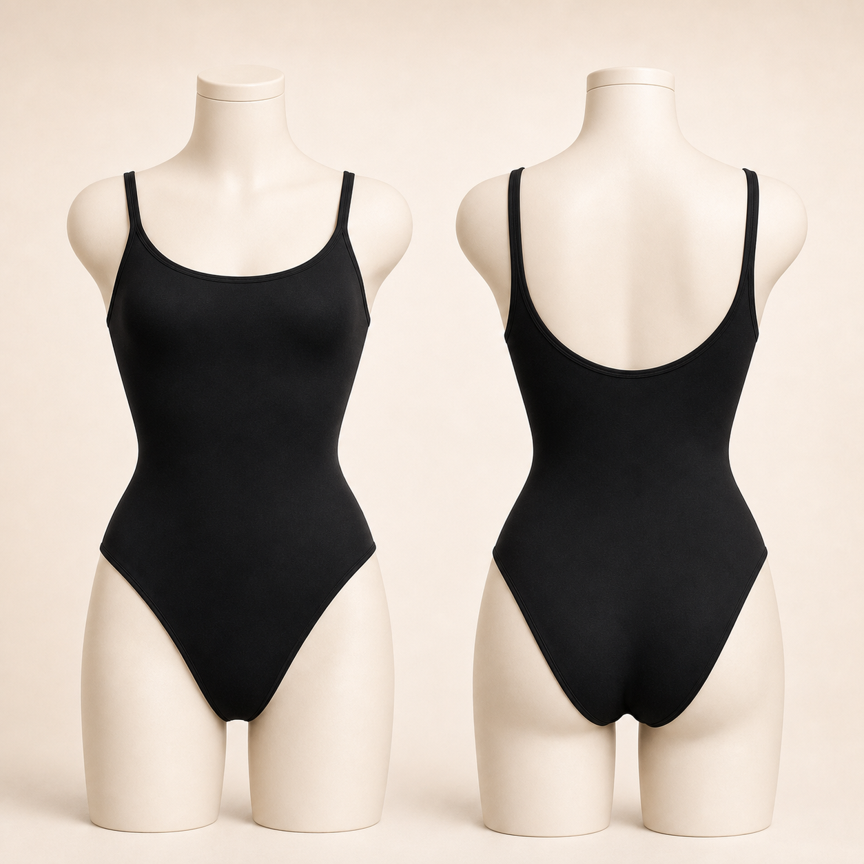 CosNova included black bodysuit front and back