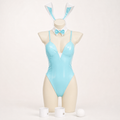 CosNova Aqua Blue glossy bunny costume front catalog view