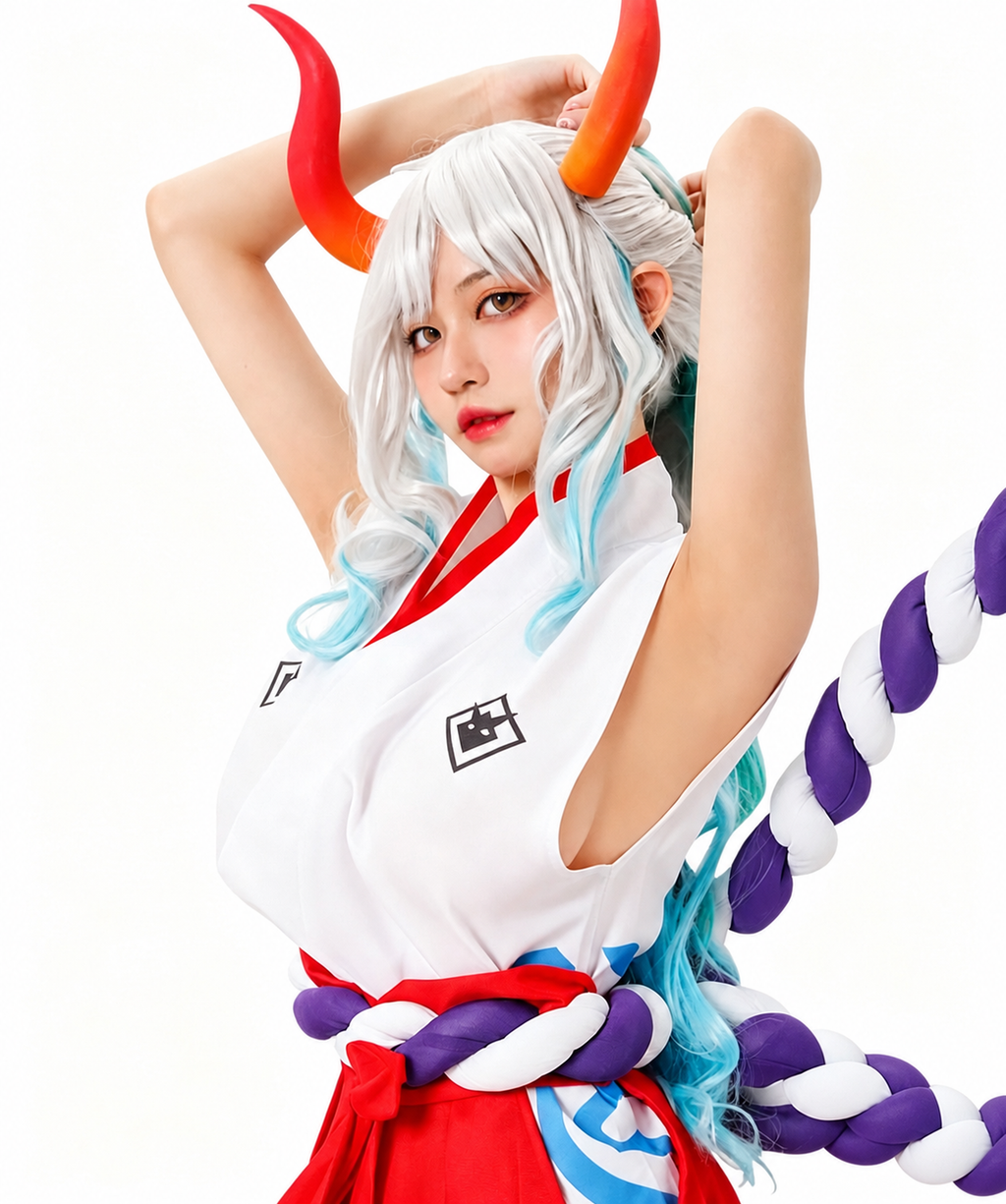 CosNova horned warrior costume upper-body styling and sash detail
