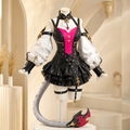 CosNova pink black fantasy tail cosplay costume on mannequin in warm studio hero view