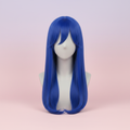cobalt blue long straight cosplay wig 40 heat resistant anime costume hair product