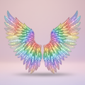 led light up cosplay wings rainbow glow angel fairy costume wings rechargeable product