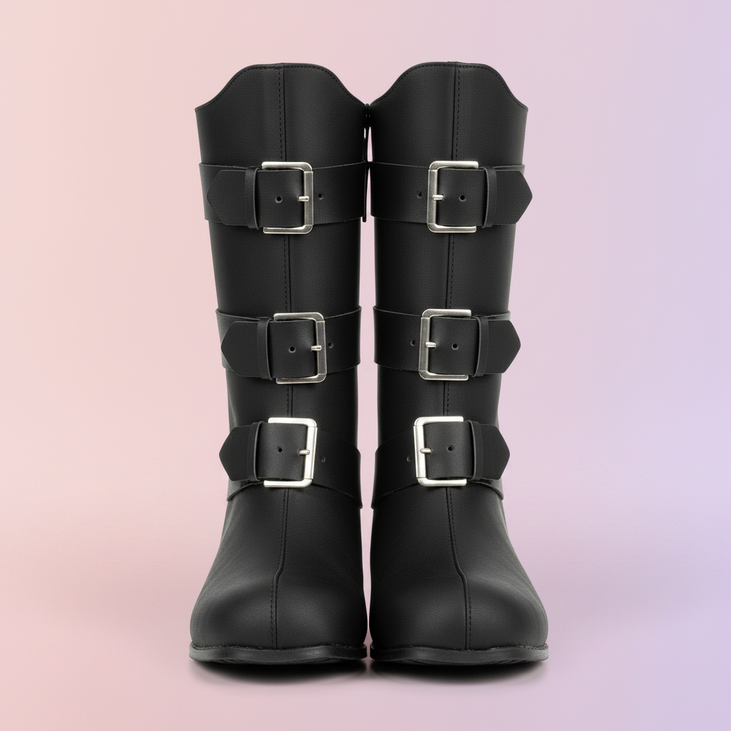 cosplay boot covers black costume spats shoe covers one size product