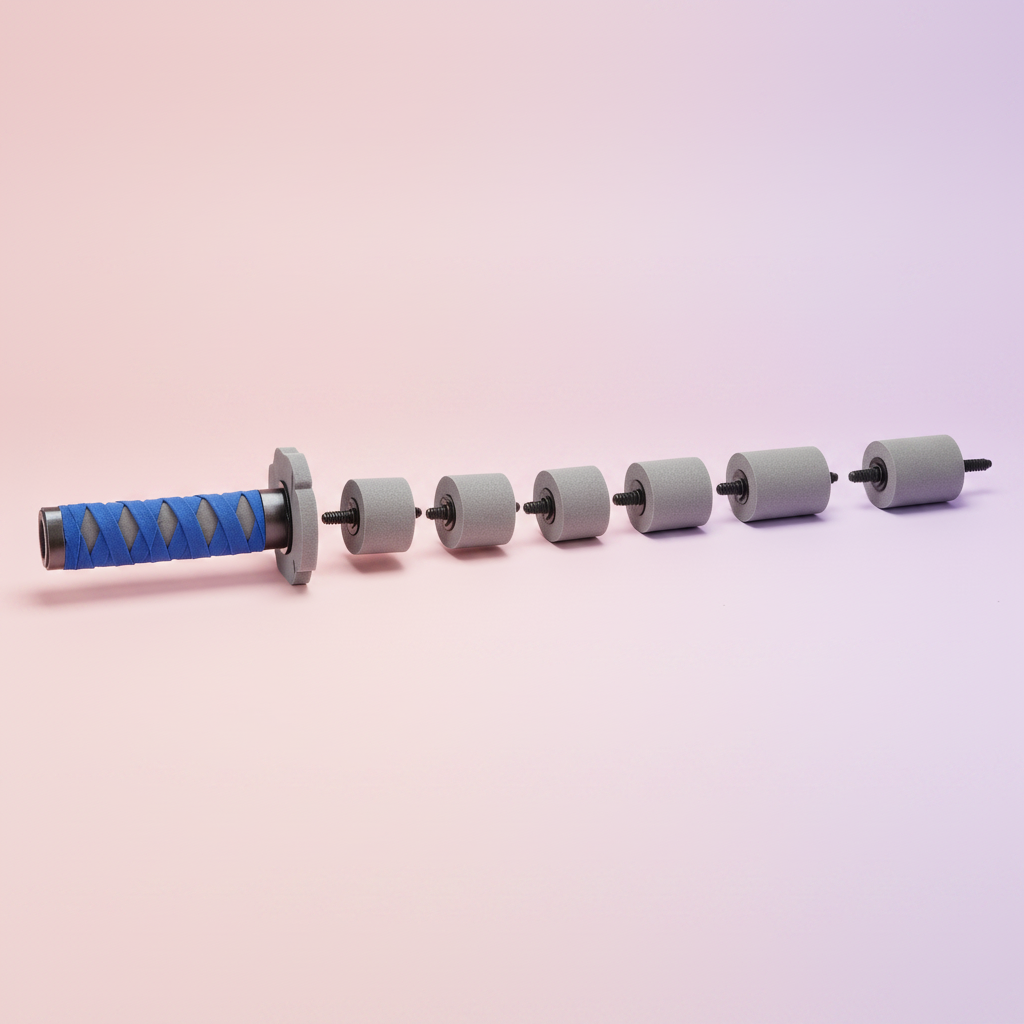 detachable foam cosplay katana sectional sword prop packs down compact product