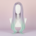 ombre gradient long cosplay wig lavender to mint heat resistant anime hair product
