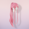 long ponytail cosplay wig bright pink high ponytail heat resistant anime hair product