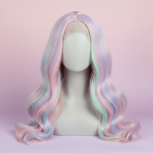 clip in color hair extensions pastel rainbow cosplay streaks set product