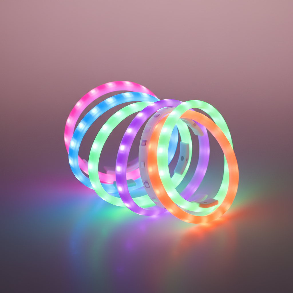 led glow bracelet set light up cosplay rave wristbands color changing product