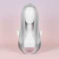 silver white long straight cosplay wig 40 heat resistant anime costume hair product