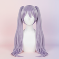 lavender twin tail cosplay wig long pigtails heat resistant anime hair product