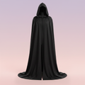 hooded cosplay cape cloak long black hooded cloak for costume halloween product
