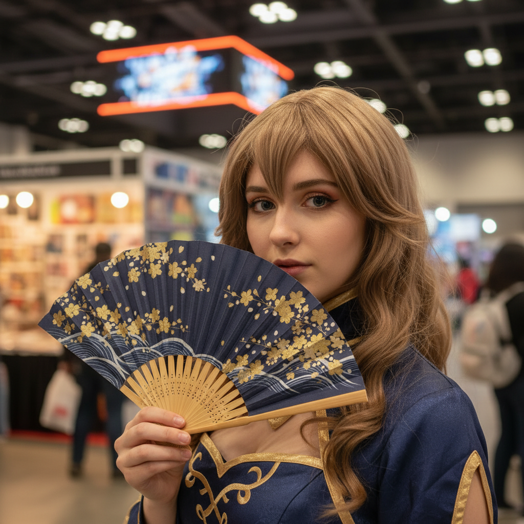 Folding Cosplay Hand Fan model1