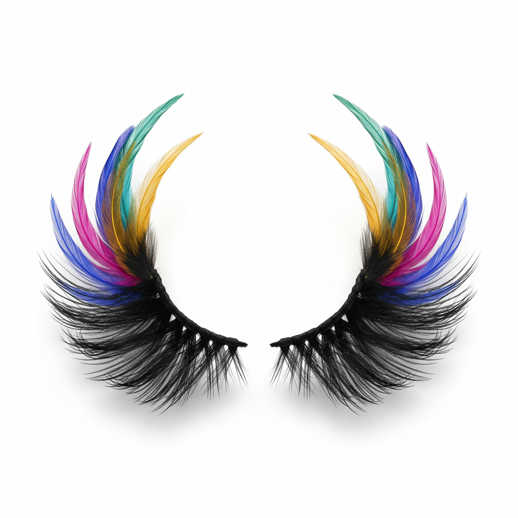 Feather Accent Cosplay False Eyelashes main
