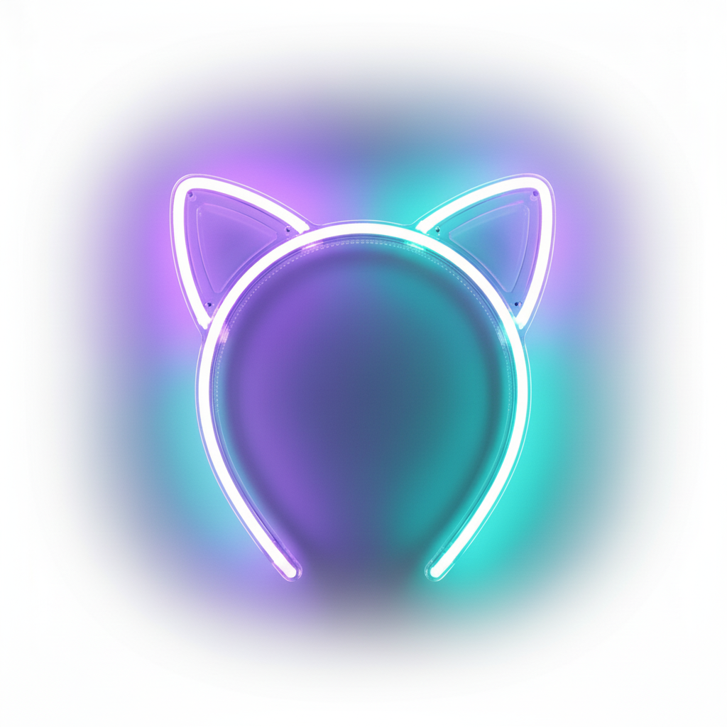 LED Light-Up Cat Ears Headband detail1